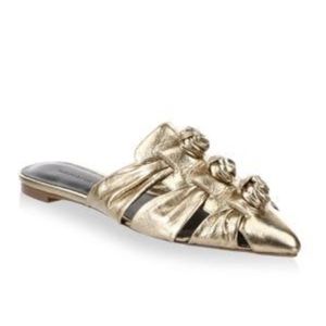Rebecca minkoff Aden gold metallic flats